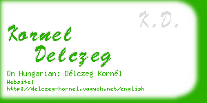 kornel delczeg business card